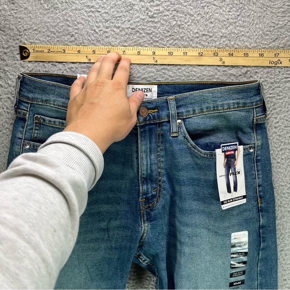 Levi's Denizen Blue 232 Slim Straight Jeans with Vintage Wash - Picture 8 of 13